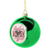 Green Christmas tree ornament ball 8cm