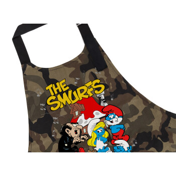 The smurfs, Ποδιά Σεφ με τσέπες, Βαμβακερή, Camouflage (ΕΝΗΛΙΚΩΝ, 100% COTTON)