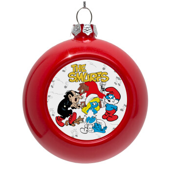 The smurfs, Red Christmas tree ornament bauble 8cm