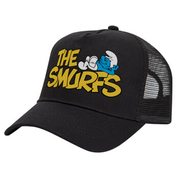 The smurfs, Trucker Hat with Mesh, Black, (COTTON, KIDS, UNISEX, ONE SIZE)