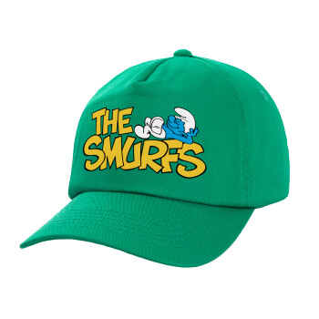 The smurfs, Καπέλο Ενηλίκων Baseball, 100% Βαμβακερό,  Πράσινο (ΒΑΜΒΑΚΕΡΟ, ΕΝΗΛΙΚΩΝ, UNISEX, ONE SIZE)