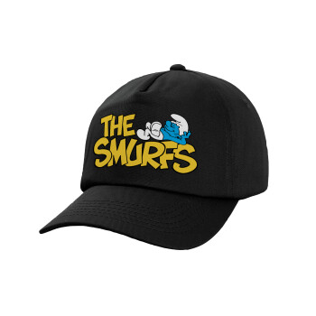 The smurfs, Καπέλο παιδικό Baseball, 100% Βαμβακερό,  Μαύρο