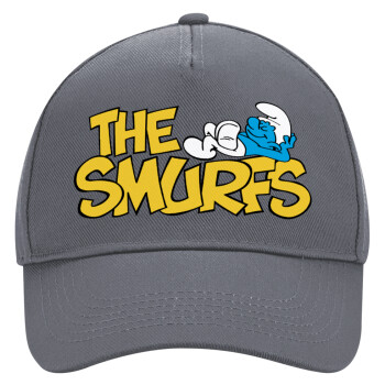 The smurfs, Ultimate Adult Hat Grey, (100% COTTON DRILL, ADULT, UNISEX, ONE SIZE)