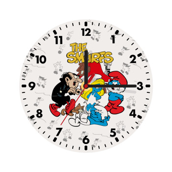The smurfs, Wooden wall clock (20cm)