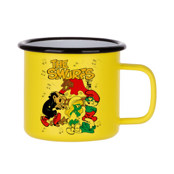 The smurfs, Metallic enamel MATT Yellow cup 360ml