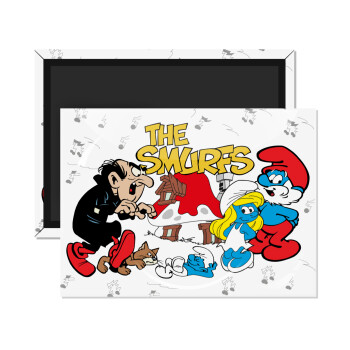 The smurfs, Ορθογώνιο μαγνητάκι ψυγείου διάστασης 9x6cm