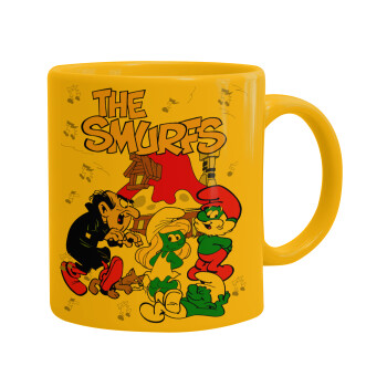 The smurfs, Ceramic coffee mug yellow, 330ml (1pcs)