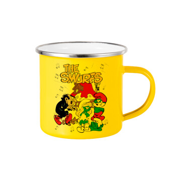 The smurfs, Yellow Enamel Metallic Cup 360ml