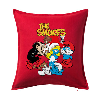 The smurfs, Sofa cushion RED 50x50cm includes filling