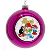 Purple Christmas tree ornament bauble 8cm