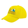 Child's Baseball Cap, 100% Cotton Twill, Yellow (COTTON, CHILD, UNISEX, ONE SIZE)