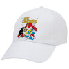 Adult Baseball Cap White 5-panel (POLYESTER, ADULT, UNISEX, ONE SIZE)