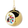 Golden Christmas tree ball ornament 8cm