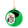 Green Christmas tree ornament ball 8cm