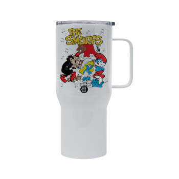 The smurfs, Mega Stainless steel Tumbler with lid, double wall 750L