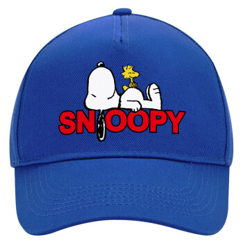 Snoopy sleep, Ultimate Adult Hat BLUE, (100% COTTON DRILL, ADULT, UNISEX, ONE SIZE)