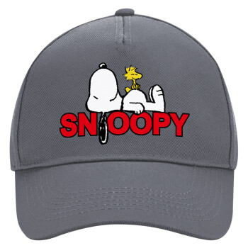 Snoopy sleep, Ultimate Adult Hat Grey, (100% COTTON DRILL, ADULT, UNISEX, ONE SIZE)