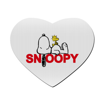 Snoopy sleep, Mousepad heart 23x20cm