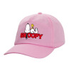 Adult Baseball Cap, 100% Cotton, PINK (COTTON, ADULT, UNISEX, ONE SIZE)