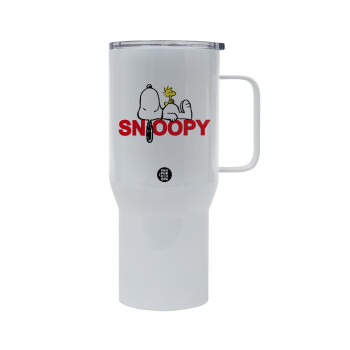 Snoopy sleep, Mega Stainless steel Tumbler with lid, double wall 750L