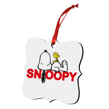 Snoopy sleep, Στολίδι Χριστουγεννιάτικο στολίδι polygon ξύλινο 7.5cm