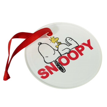 Snoopy sleep, Χριστουγεννιάτικο στολίδι γυάλινο 9cm