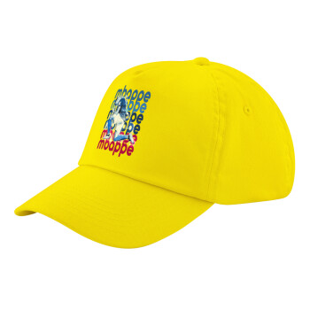 Kylian Mbappé, Child's Baseball Cap, 100% Cotton Twill, Yellow (COTTON, CHILD, UNISEX, ONE SIZE)