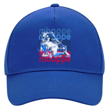 Kylian Mbappé, Ultimate Adult Hat BLUE, (100% COTTON DRILL, ADULT, UNISEX, ONE SIZE)