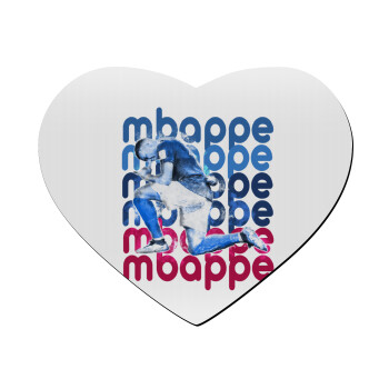 Kylian Mbappé, Mousepad heart 23x20cm