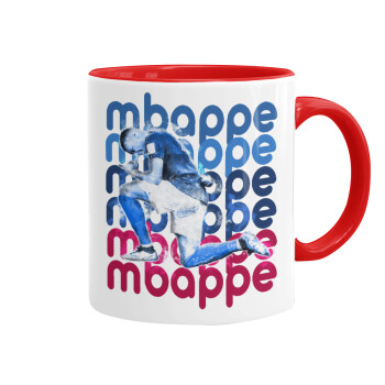 Kylian Mbappé, Mug colored red, ceramic, 330ml