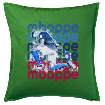 Kylian Mbappé, Sofa cushion Green 50x50cm includes filling