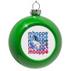 Green Christmas tree ornament bauble 8cm