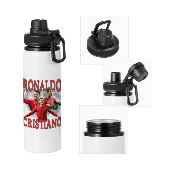 Cristiano Ronaldo, Metal water bottle with safety cap, aluminum 850ml