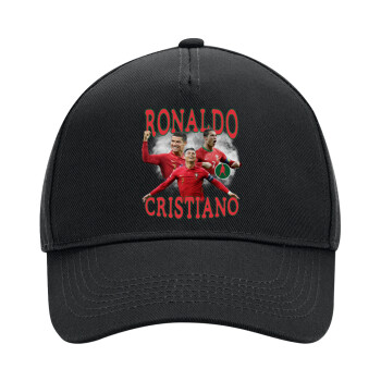 Κριστιάνο Ρονάλντο, Καπέλο Ενηλίκων Ultimate ΜΑΥΡΟ, (100% ΒΑΜΒΑΚΕΡΟ DRILL, ΕΝΗΛΙΚΩΝ, UNISEX, ONE SIZE)