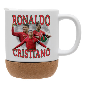 Cristiano Ronaldo, Ceramic coffee mug Cork (MAT), 330ml (1pcs)