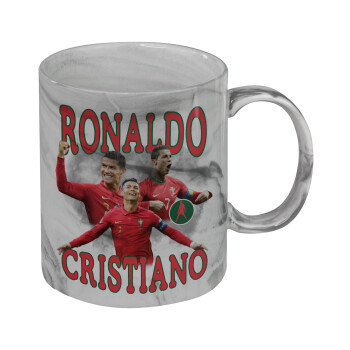 Cristiano Ronaldo, Mug ceramic marble style, 330ml