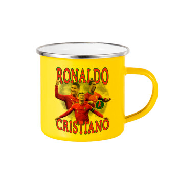 Cristiano Ronaldo, Yellow Enamel Metallic Cup 360ml