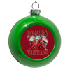 Green Christmas tree ornament bauble 8cm