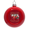 Red Christmas tree ornament bauble 8cm