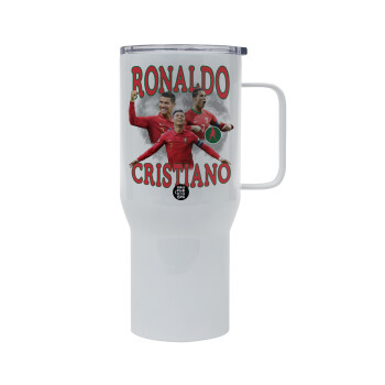 Cristiano Ronaldo, Mega Stainless steel Tumbler with lid, double wall 750L