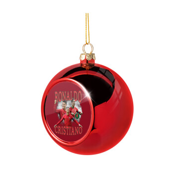 Cristiano Ronaldo, Christmas tree ball Red 8cm