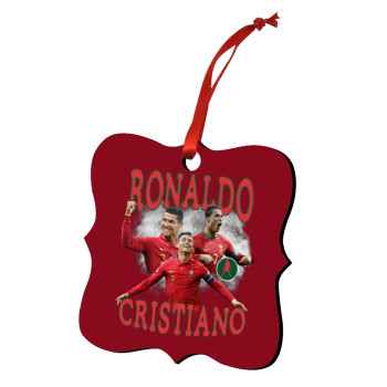 Cristiano Ronaldo, Χριστουγεννιάτικο στολίδι polygon ξύλινο 7.5cm