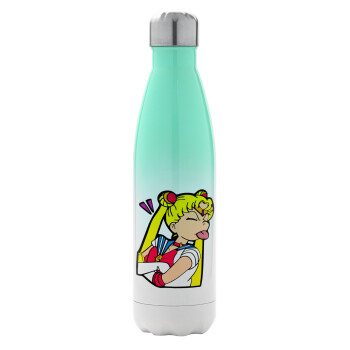 Sailor Moon, Metal mug thermos Green/White (Stainless steel), double wall, 500ml
