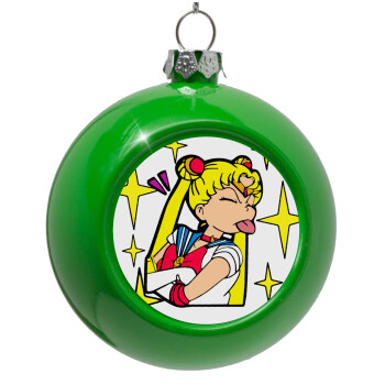 Sailor Moon, Green Christmas tree ornament bauble 8cm