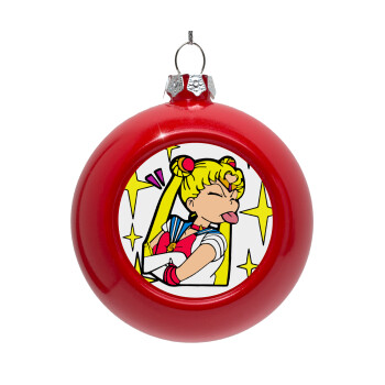 Sailor Moon, Red Christmas tree ornament bauble 8cm