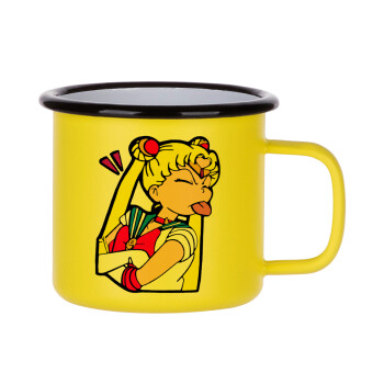 Sailor Moon, Metallic enamel MATT Yellow cup 360ml