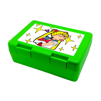 Sailor Moon, Children's cookie container GREEN 185x128x65mm (BPA free plastic)