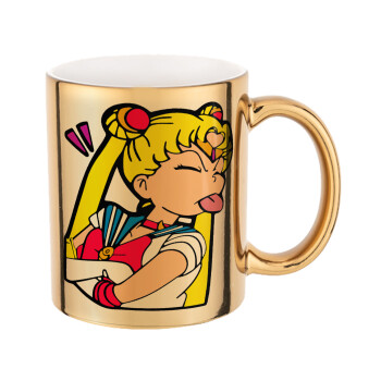 Sailor Moon, Mug ceramic, gold mirror, 330ml