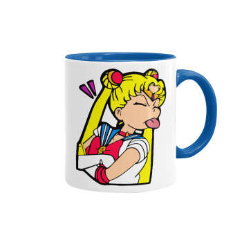 Sailor Moon, Κούπα χρωματιστή μπλε, κεραμική, 330ml