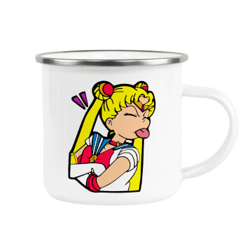 Sailor Moon, Metallic enamel cup white 360ml